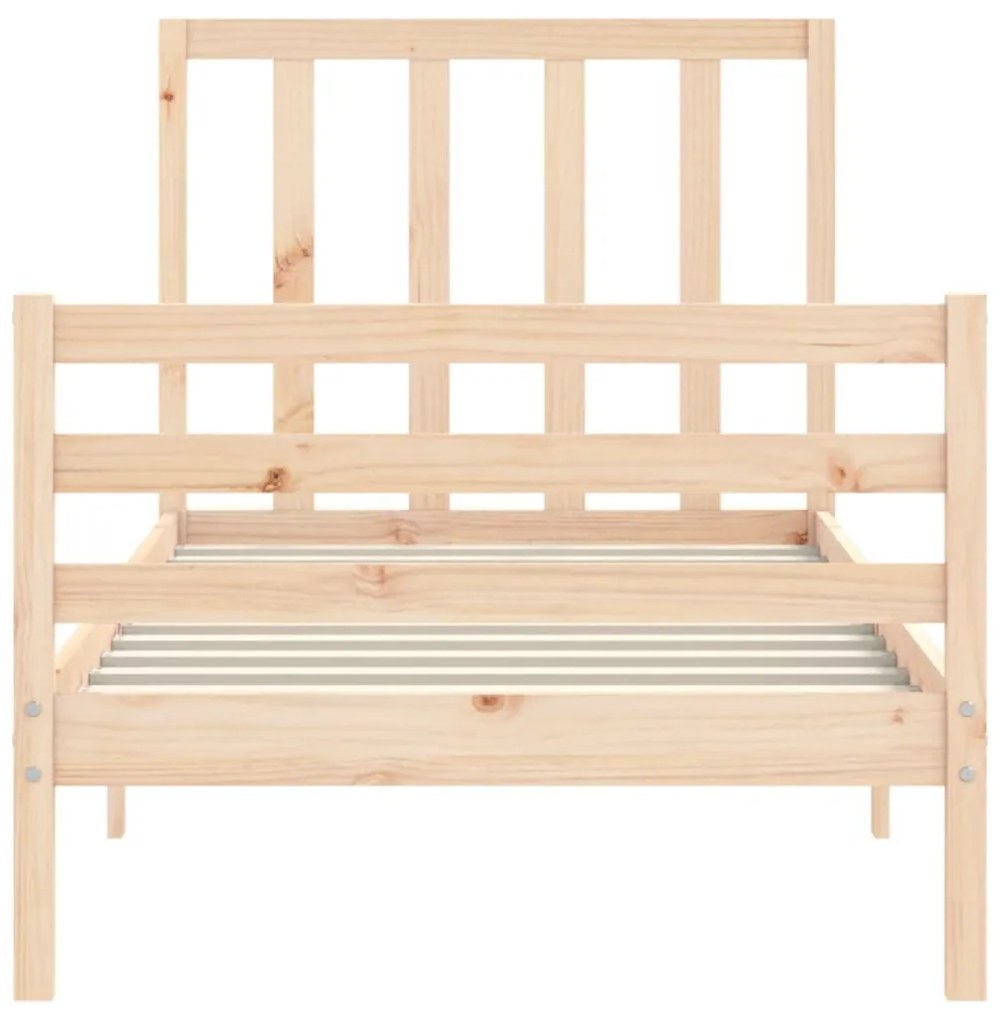 Cama sem colchão 90x200 cm madeira de pinho maciça