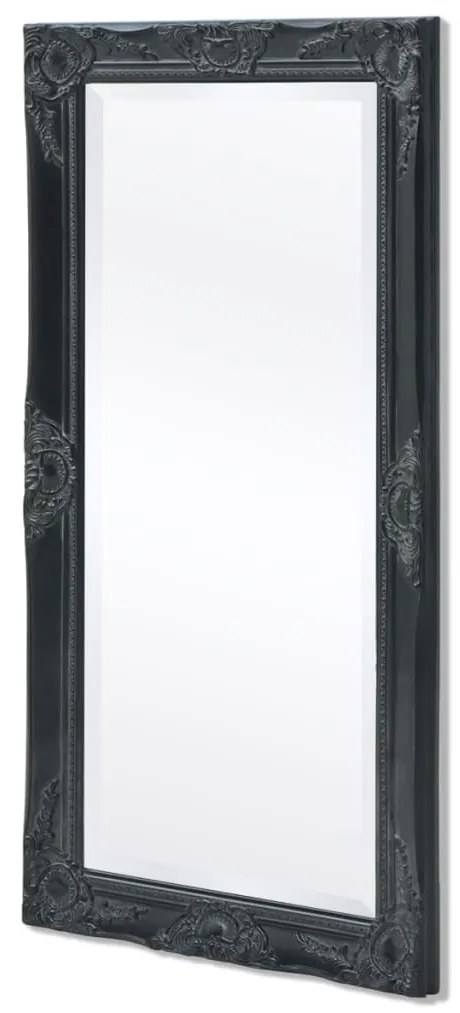 Espelho de parede, estilo barroco, 100x50 cm, preto