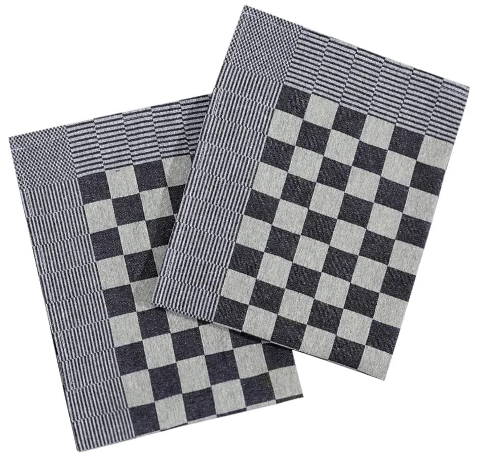Panos de cozinha 50 pcs 50x70 cm algodão azul e branco