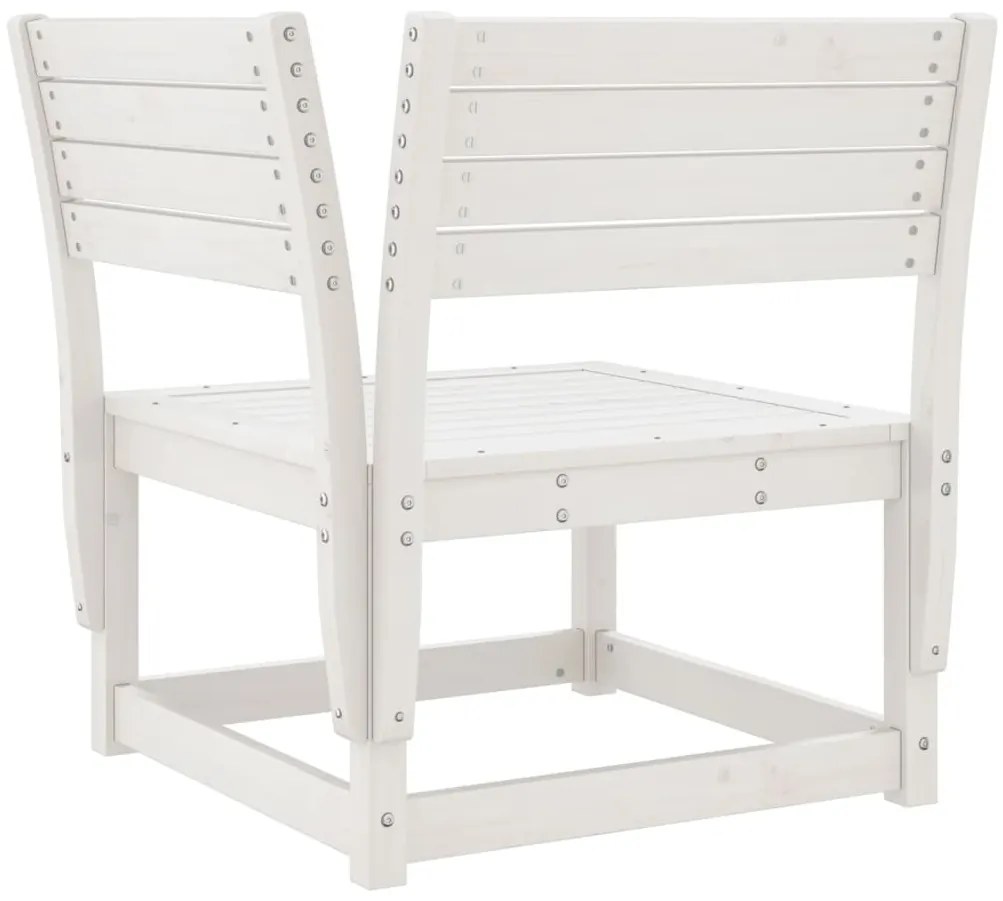 5 pcs conjunto de sofás de jardim madeira pinho maciça branco