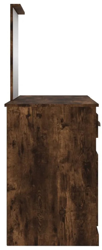 Toucador com espelho 130x50x132,5 cm cor carvalho fumado