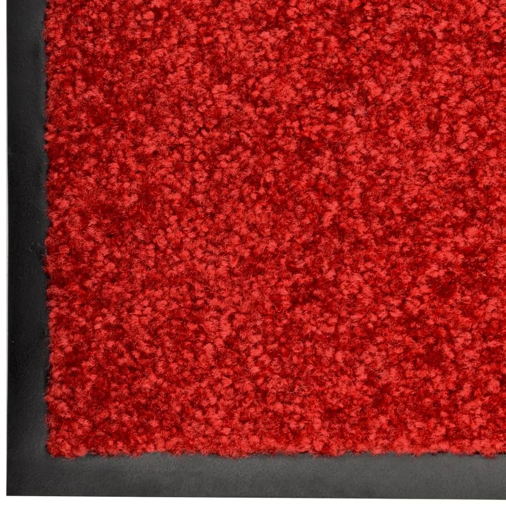 Tapete de porta lavável 120x180 cm vermelho