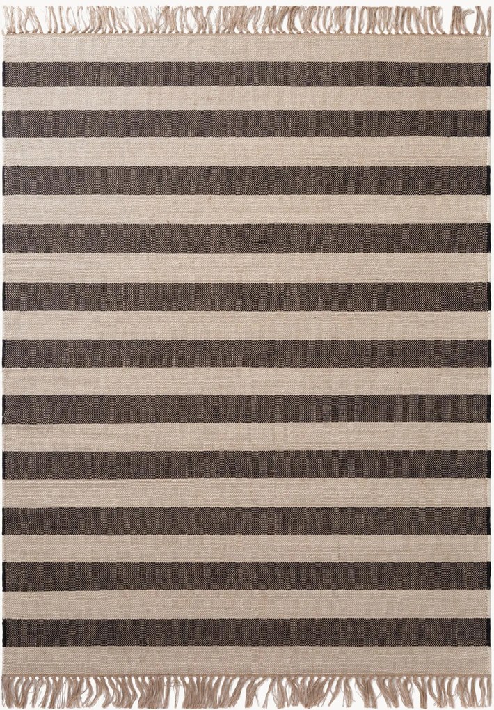 Tapete artesanal de juta de pelo curto Playa