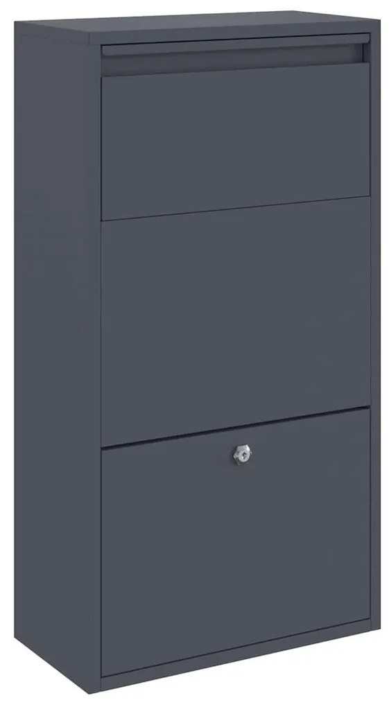 Caixa de Correio para Pacotes Antracite 44x22x82 cm Aço