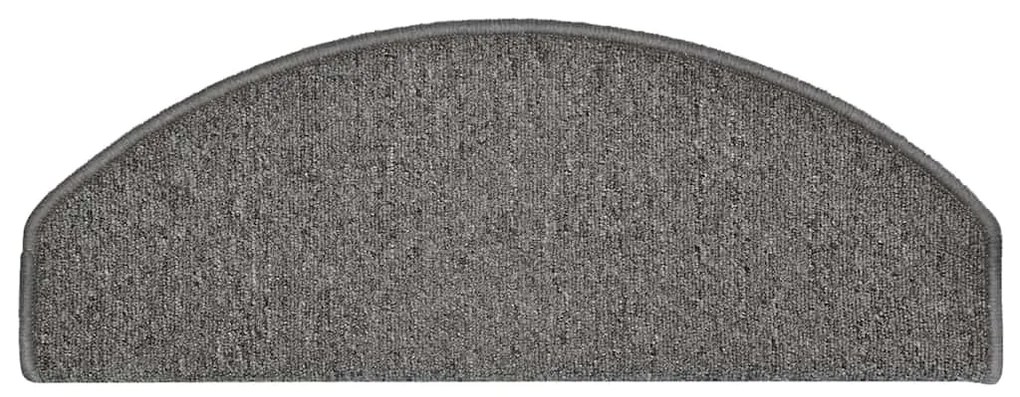 Tapetes de escada 30 pcs 65x24x4 cm cinzento-escuro