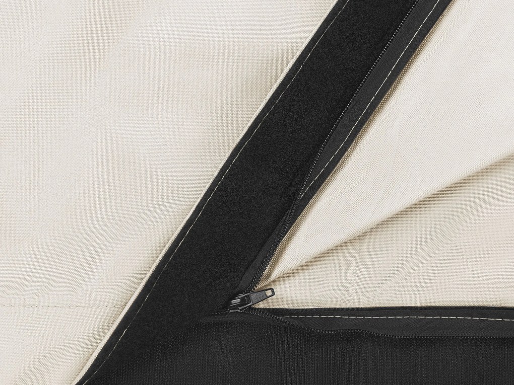 Pufe almofada XXL creme claro 180 x 230 cm FUZZY Beliani