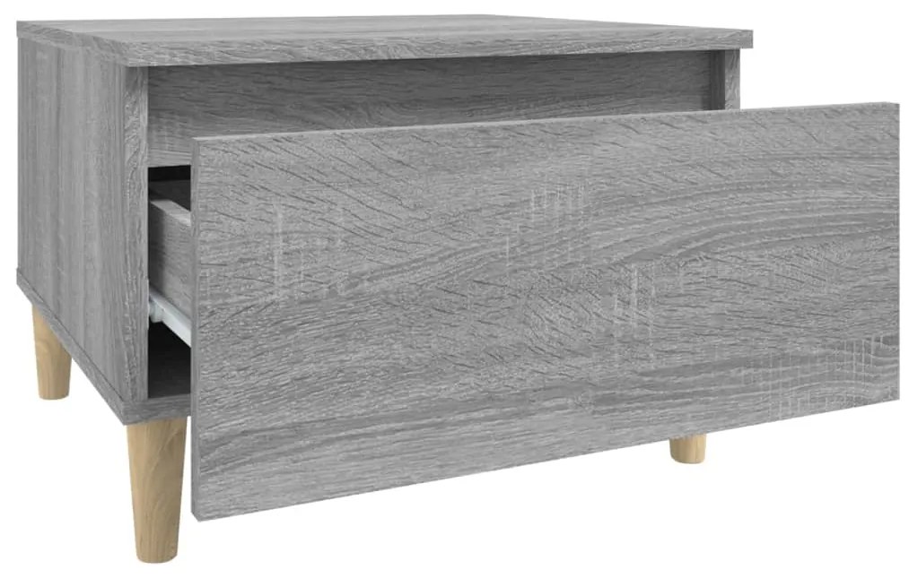 Mesas de apoio 2 pcs 50x46x35 cm deriv. madeira cinzento sonoma
