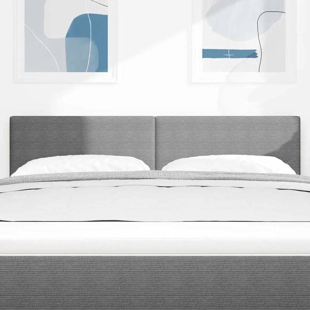Cabeceira vidaXL Design Simples Cinza Claro 140 cm Tecido de Veludo