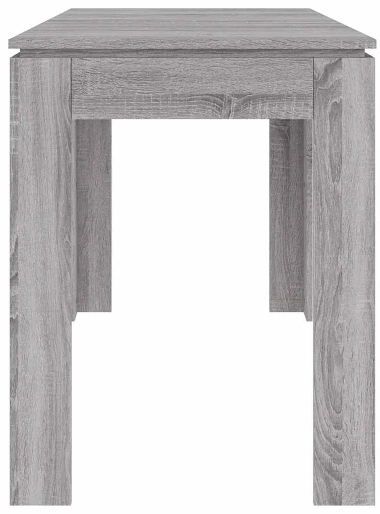 Mesa de jantar 120x60x76 cm derivados de madeira cinza sonoma