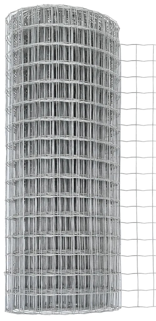Cerca Euro com 7 Postes de Espeto 0,4x10 m Aço Galvanizado