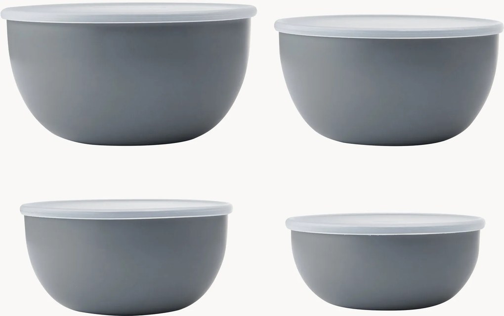 Taças para preparação de refeições com tampas KitchenAid, conjunto de 4