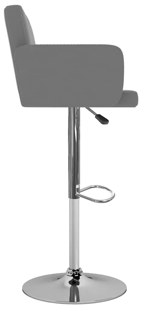 Bancos de bar 2 pcs couro artificial cinzento