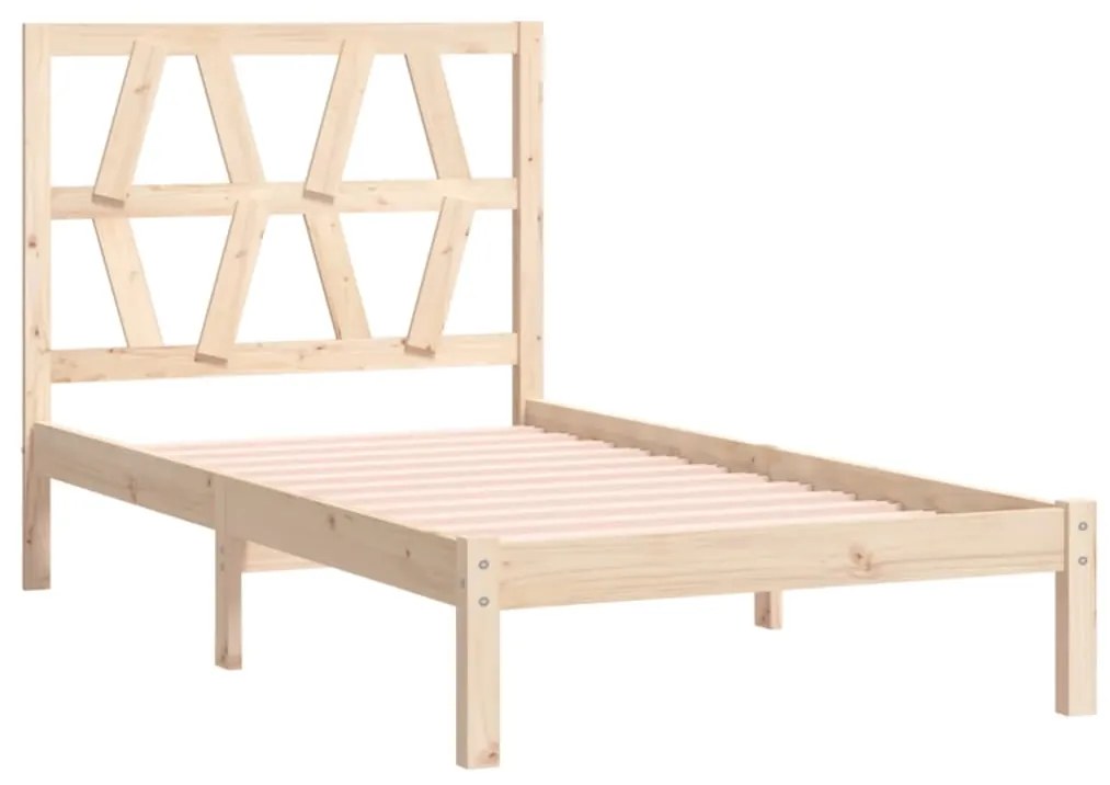 Estrutura de cama solteiro 90x190 cm pinho maciço