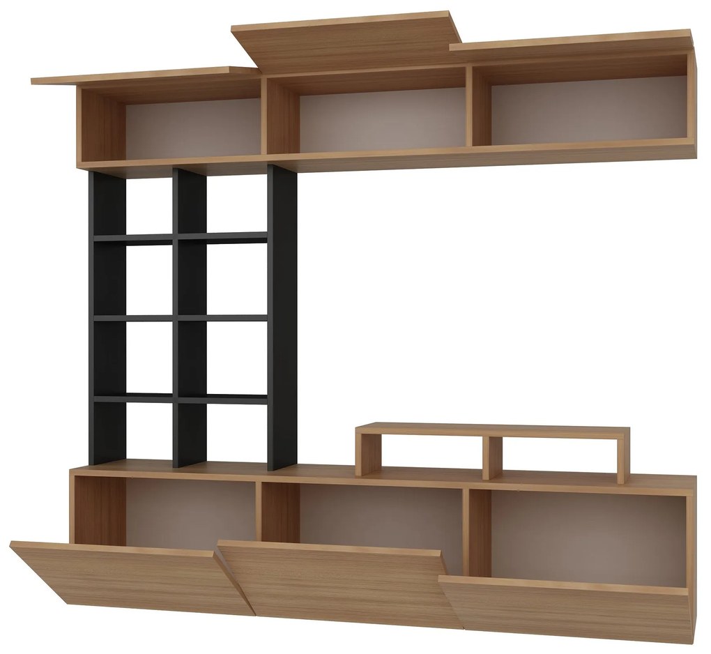 Móvel TV Sasa – Teak Preto – 180 cm