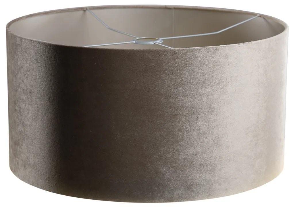 Abajur de Veludo Taupe 50/50/25