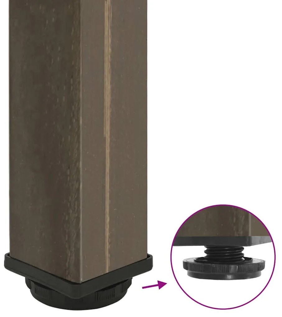 Pés para mesa de centro 4 peças aço natural 42-44 cm aço