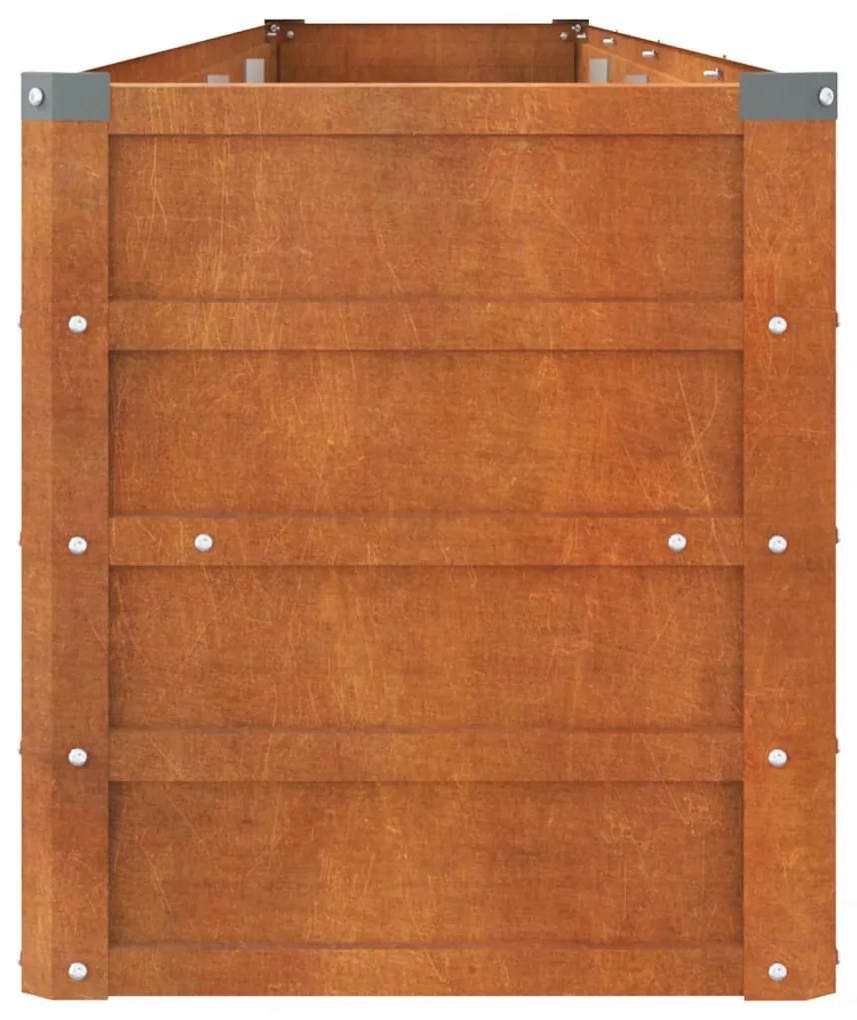 Canteiro de jardim 320x40x45 cm aço corten cor enferrujado