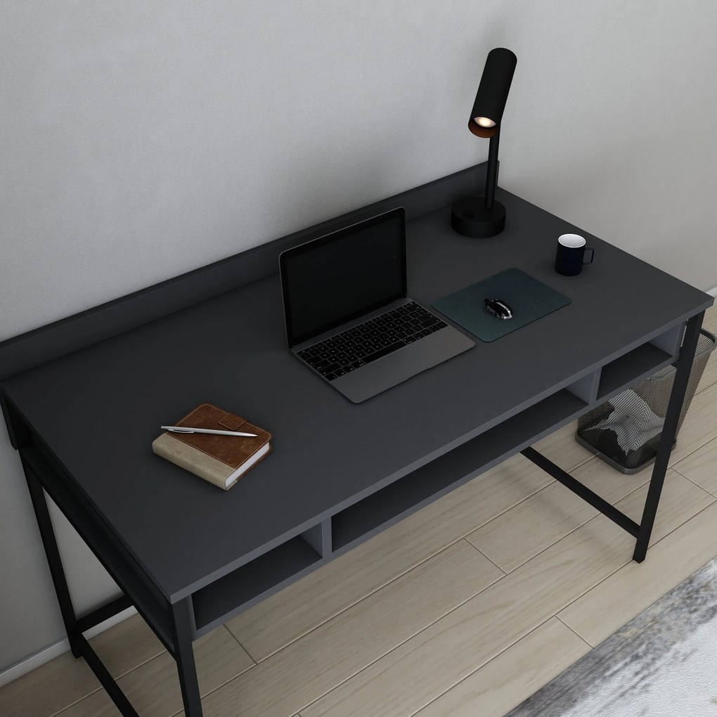 Secretária de Estudo Alma - Preto Antracite - 120x60x74,8 cm