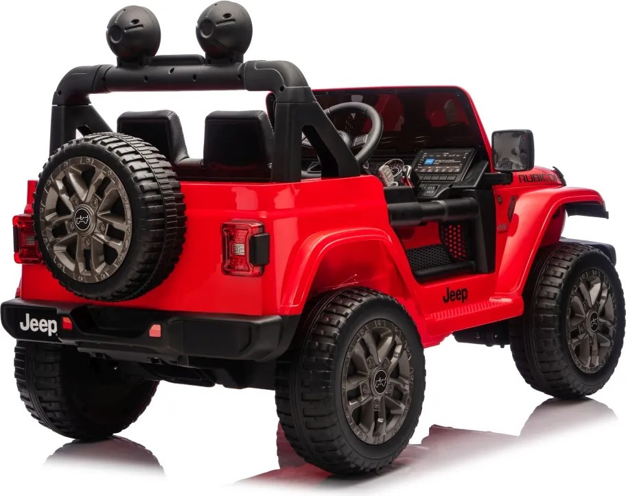 JIPE elétrico para Crianças Jeep Wrangler Rubicon LIFT  24V 4x4, Rodas de espuma EVA Vermelho