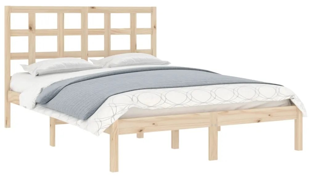 Estrutura de cama 160x200 cm madeira maciça