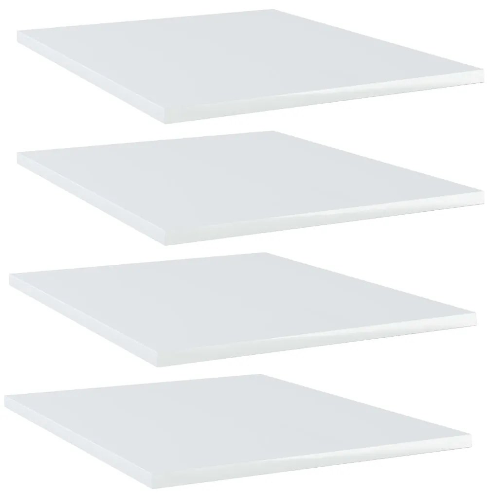 vidaXL Prateleiras para estante 4 pcs 40x50x1,5cm contraplacado branco