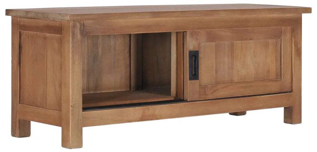 Móvel de TV 90x30x35 cm madeira de teca maciça