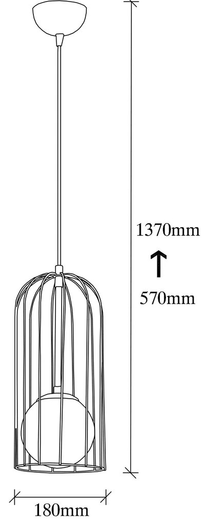 Candeeiro Chandelier Tweety – Branco Vintage – 17 x 17 cm