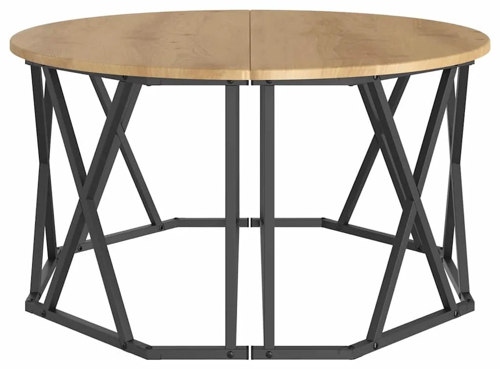Mesa de Café vidaXL Artisan Carvalho 31,5x31,5x16,5 polegadas Feita de