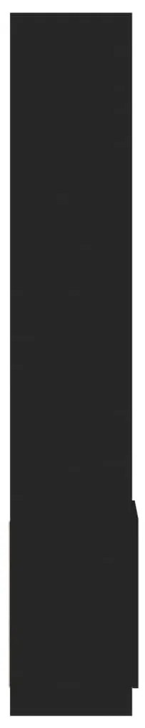 Armário alto 92x33x180 cm derivados de madeira preto