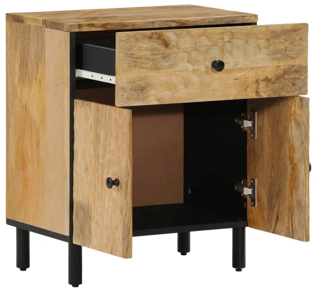 Mesa de cabeceira 50x33x60 cm madeira de mangueira maciça