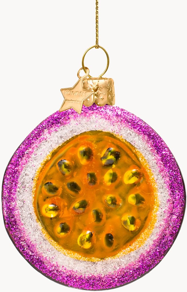 Ornamento de árvore de Natal artesanal Passion Fruit