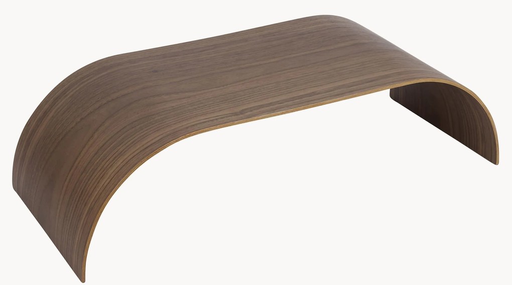 Prateleira em madeira de nogueira Curva