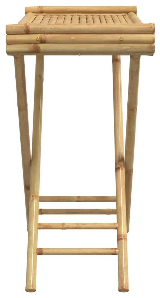 Mesa tabuleiro dobrável 70,5x42,5x80 cm bambu