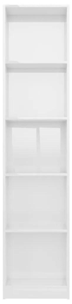 Estante com 5 prateleiras 40x24x175 cm contraplacado branco