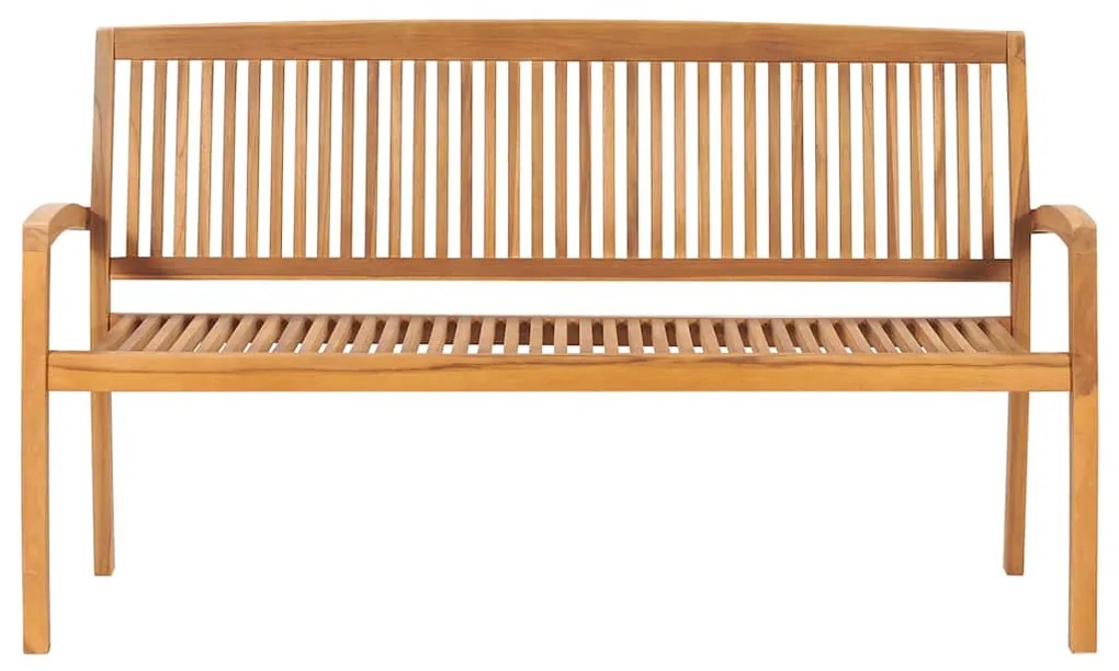 Banco de jardim empilhável c/ almofadão 159 cm teca maciça