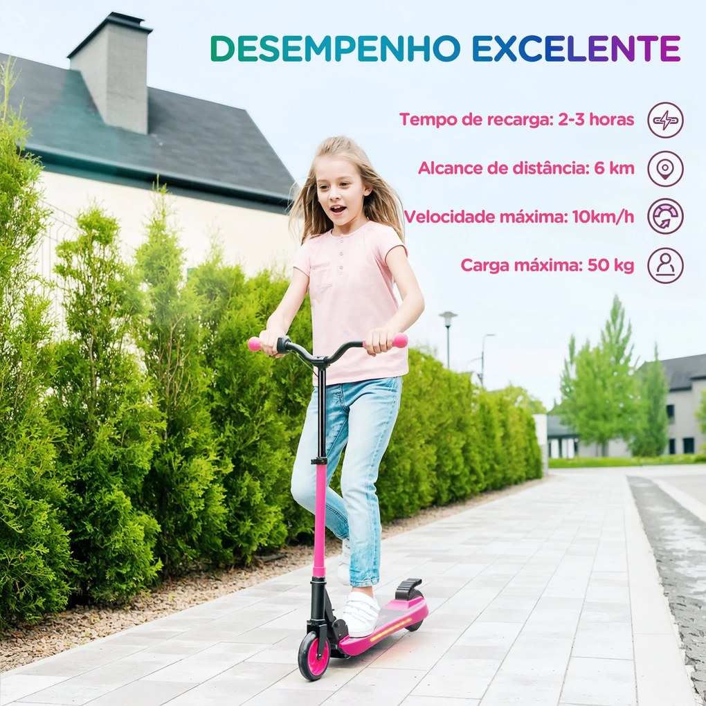SPORTNOW Trotinete Elétrica Dobrável para Crianças acima de 6 Anos Mot
