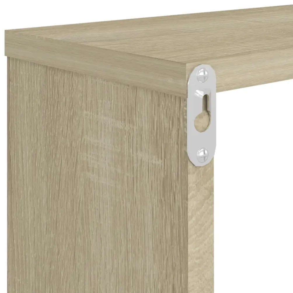 Estantes parede cúbicas 4pcs deriv. madeira 80x15x26,5cm sonoma