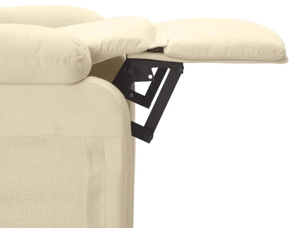 Poltrona elevatória de massagens elétrica tecido creme