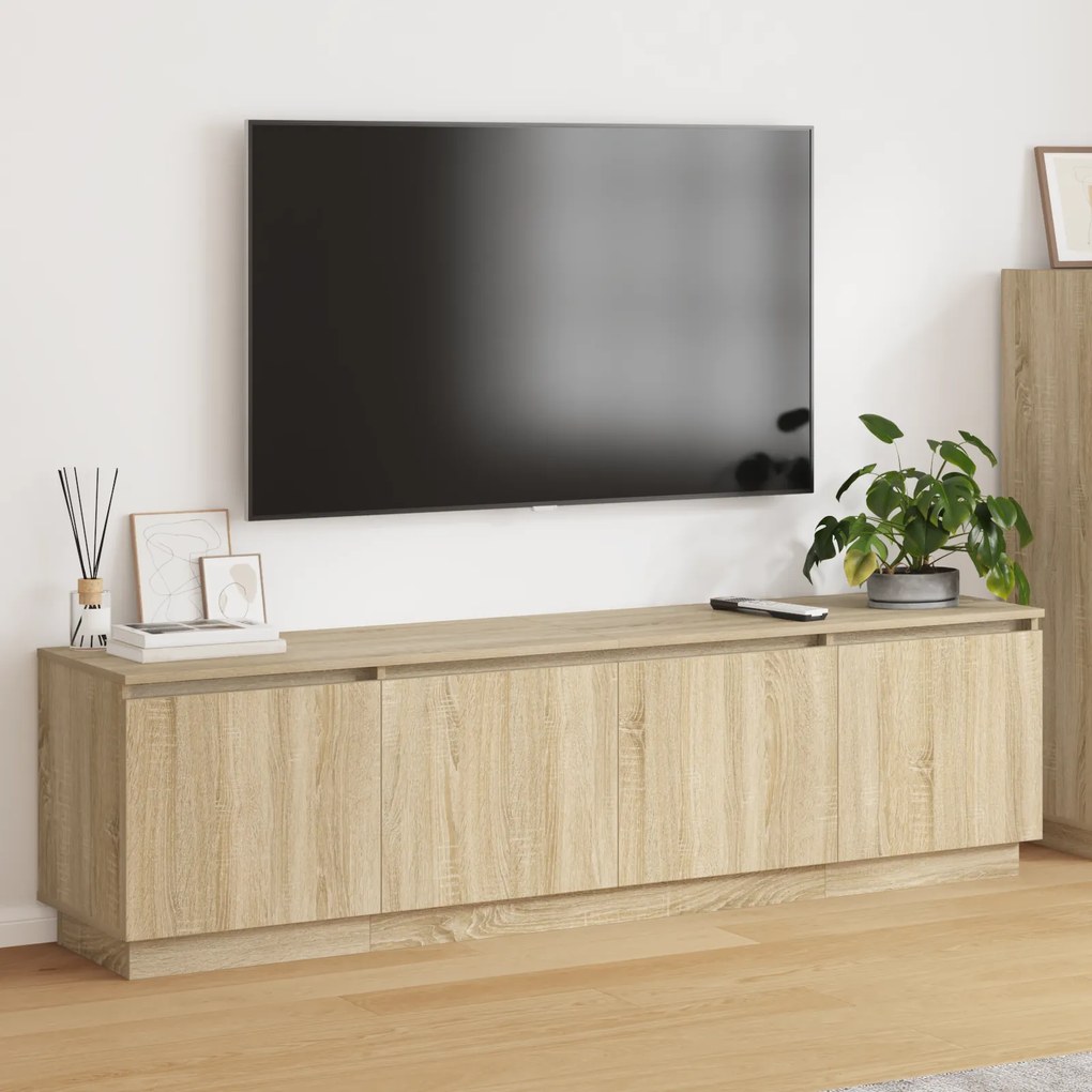 Armário para TV vidaXL com LED Carvalho Sonoma 180x38x49 cm Madeira engenheirada