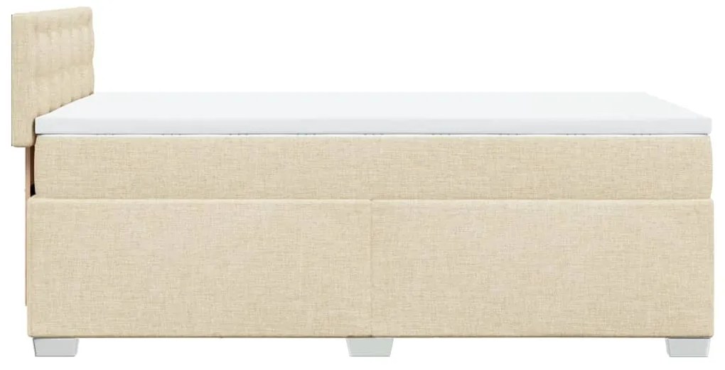 Cama com molas/colchão 90x200 cm tecido cor crème