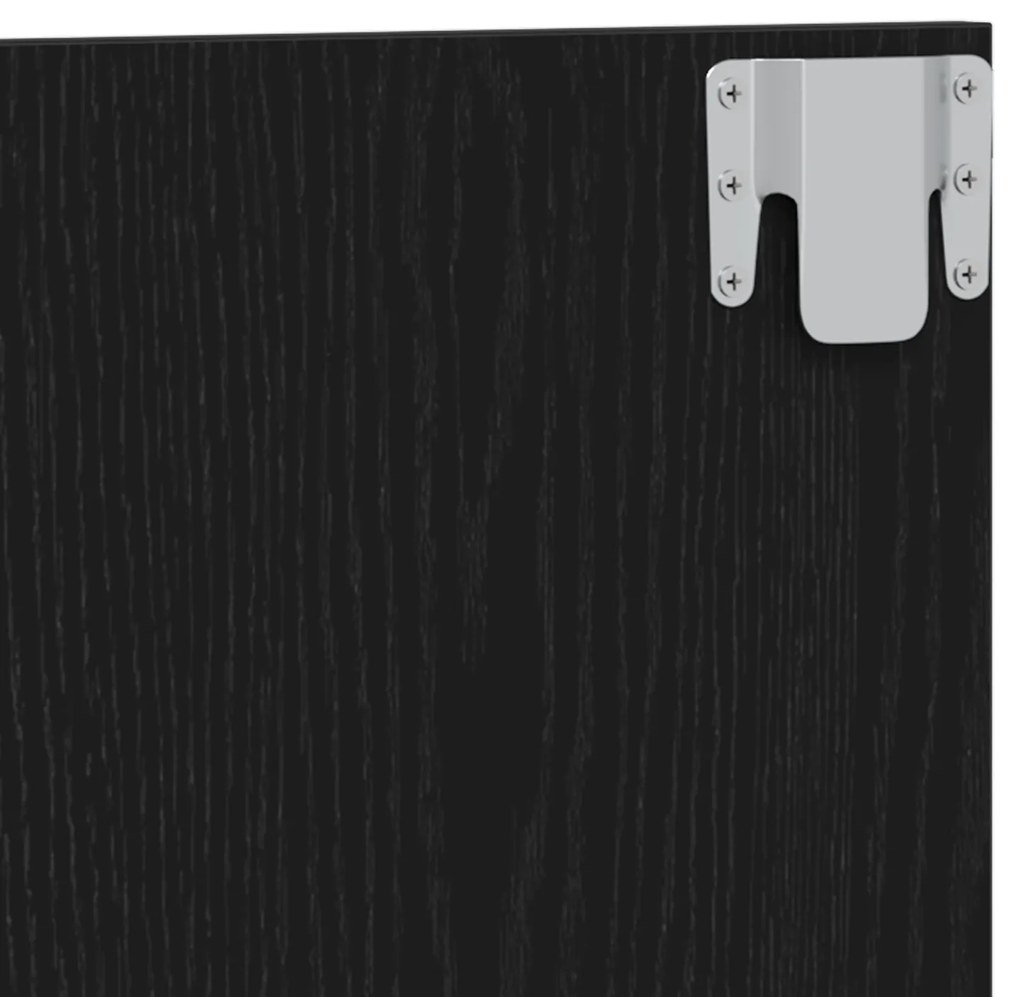 Cabeceira de Cama vidaXL Carvalho Preto 120x1,5x80 cm Madeira Engineer