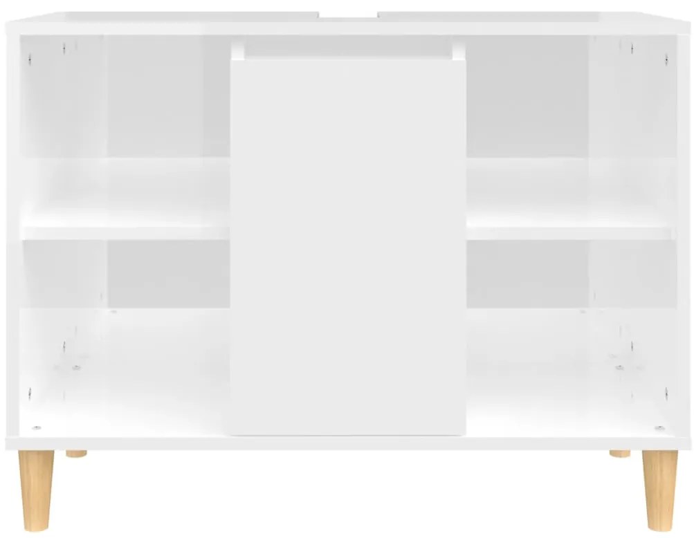 Móvel p/ lavatório 80x33x60 cm deriv. madeira branco brilhante