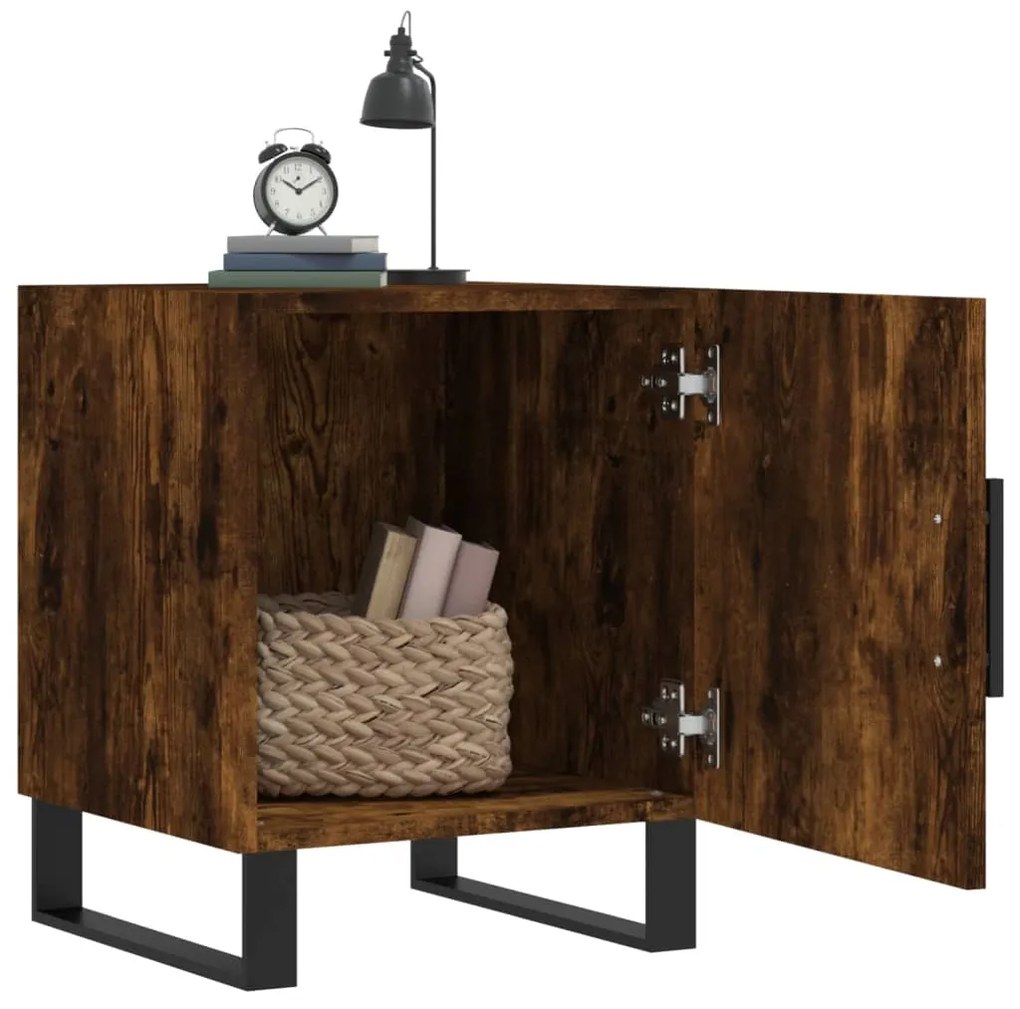 Mesa cabeceira 40x40x50 cm derivados de madeira carvalho fumado
