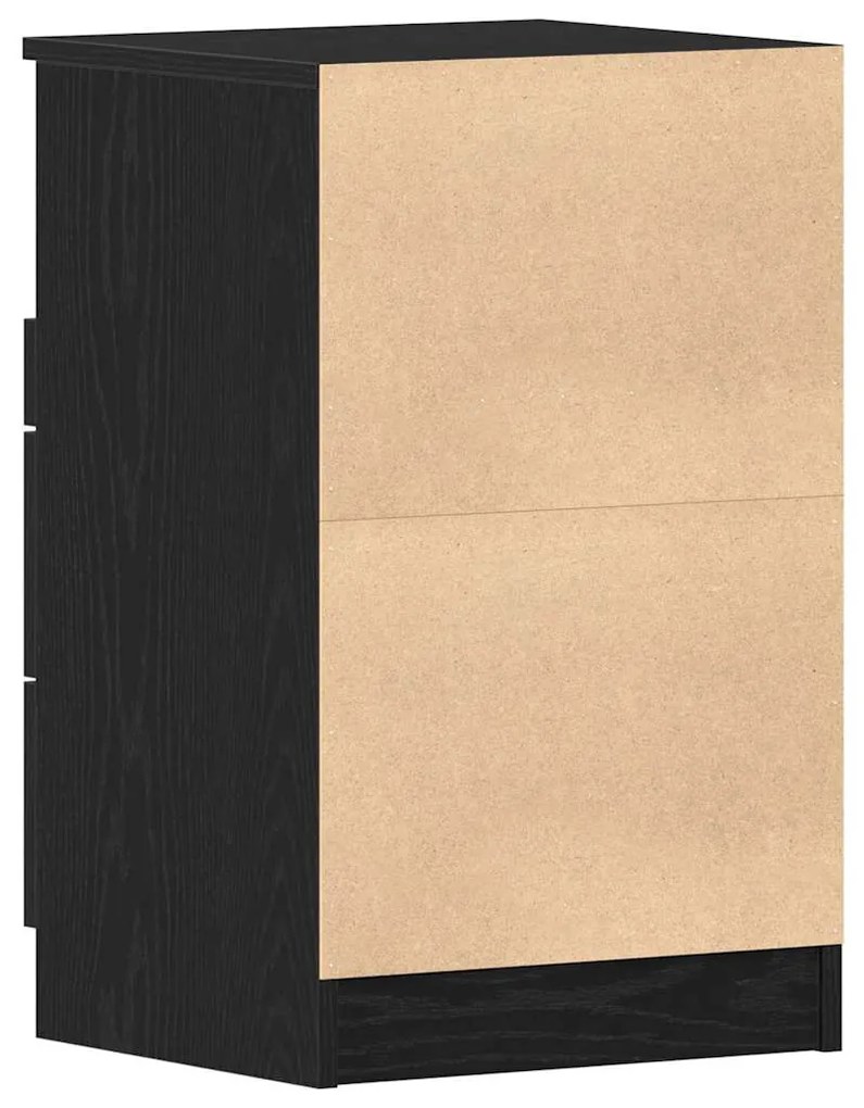 Camas de cabeceira vidaXL 2 pcs Carvalho Preto 40x35x65 cm Madeira eng