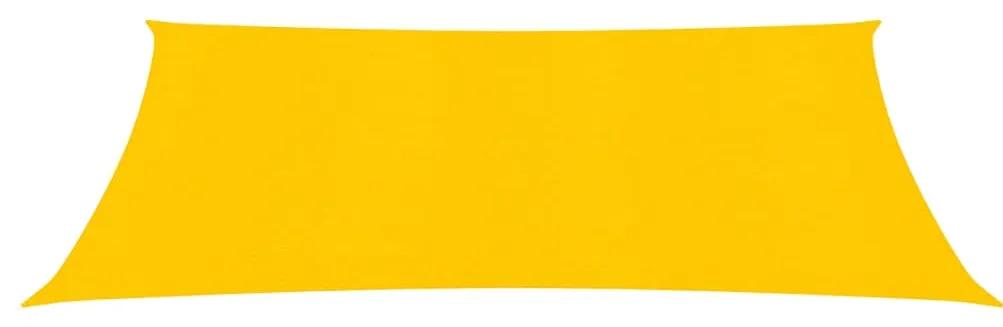 Para-sol estilo vela 160 g/m² 2,5x4 m PEAD amarelo