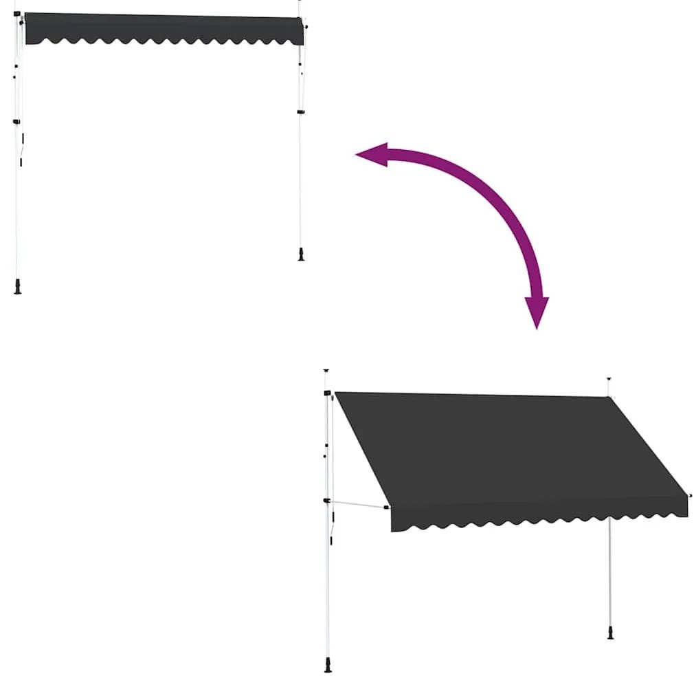 Toldo retrátil manual 350 cm antracite