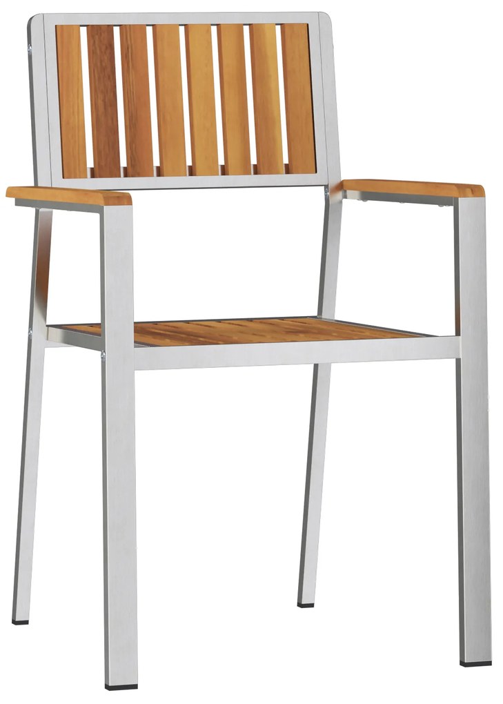 Conjunto de Jantar de Jardim vidaXL 3 Peças Madeira Sólida de Acácia,