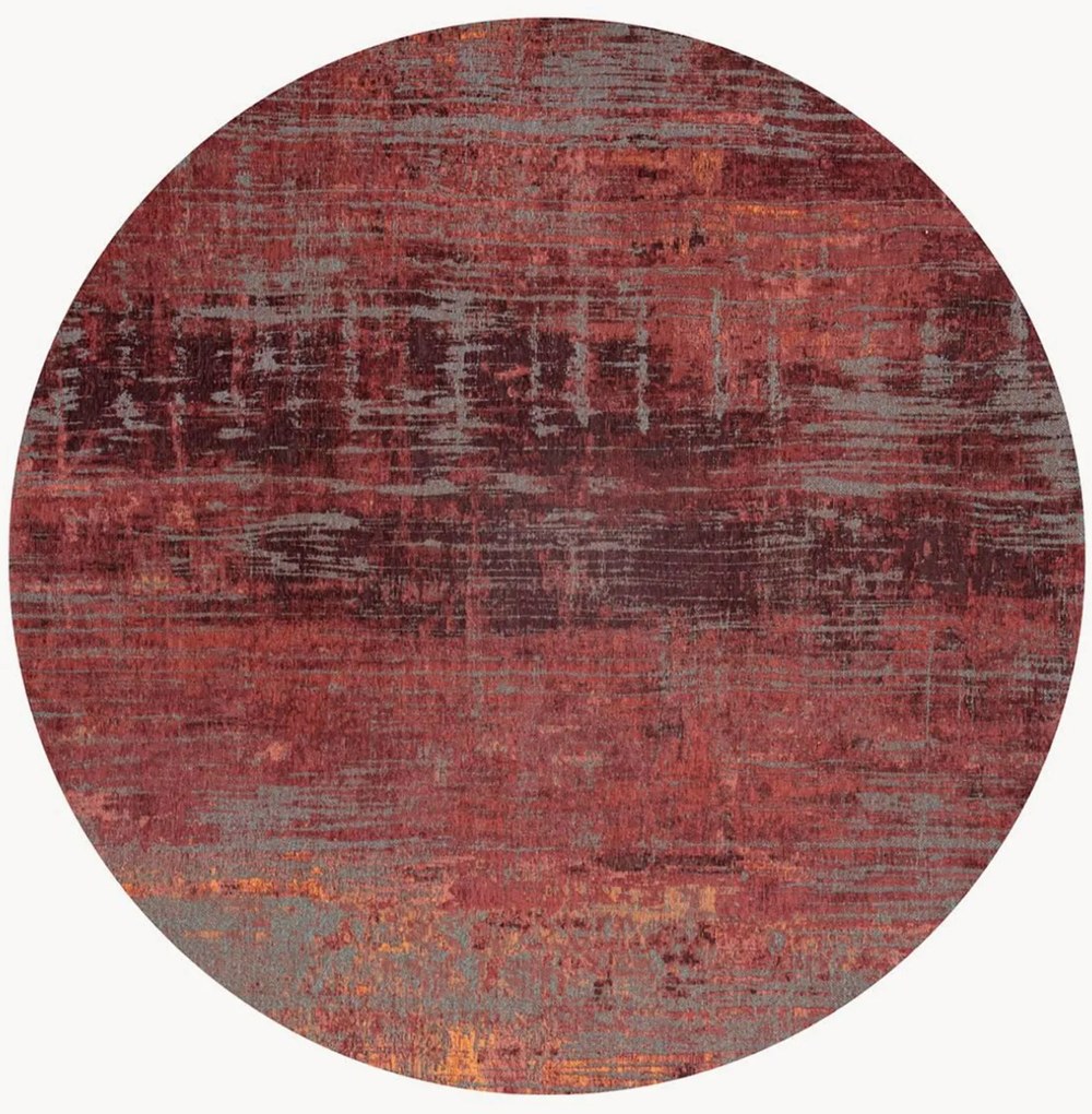Tapete redondo lavável em jacquard para interior e exterior Streaks