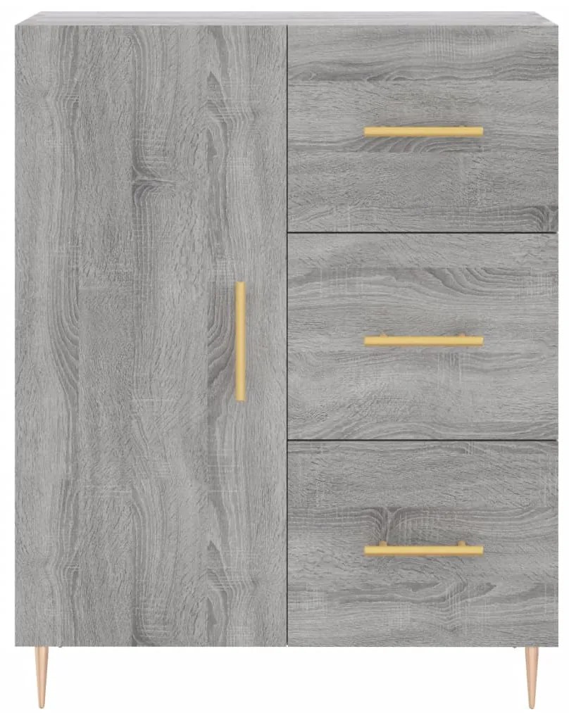 Armário alto 69,5x34x180 cm derivados de madeira sonoma cinza
