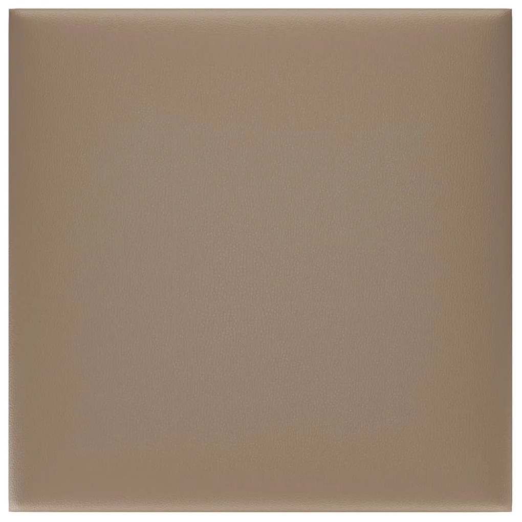 Painel parede 12pcs 30x30cm couro artificial 1,08 m² cappuccino